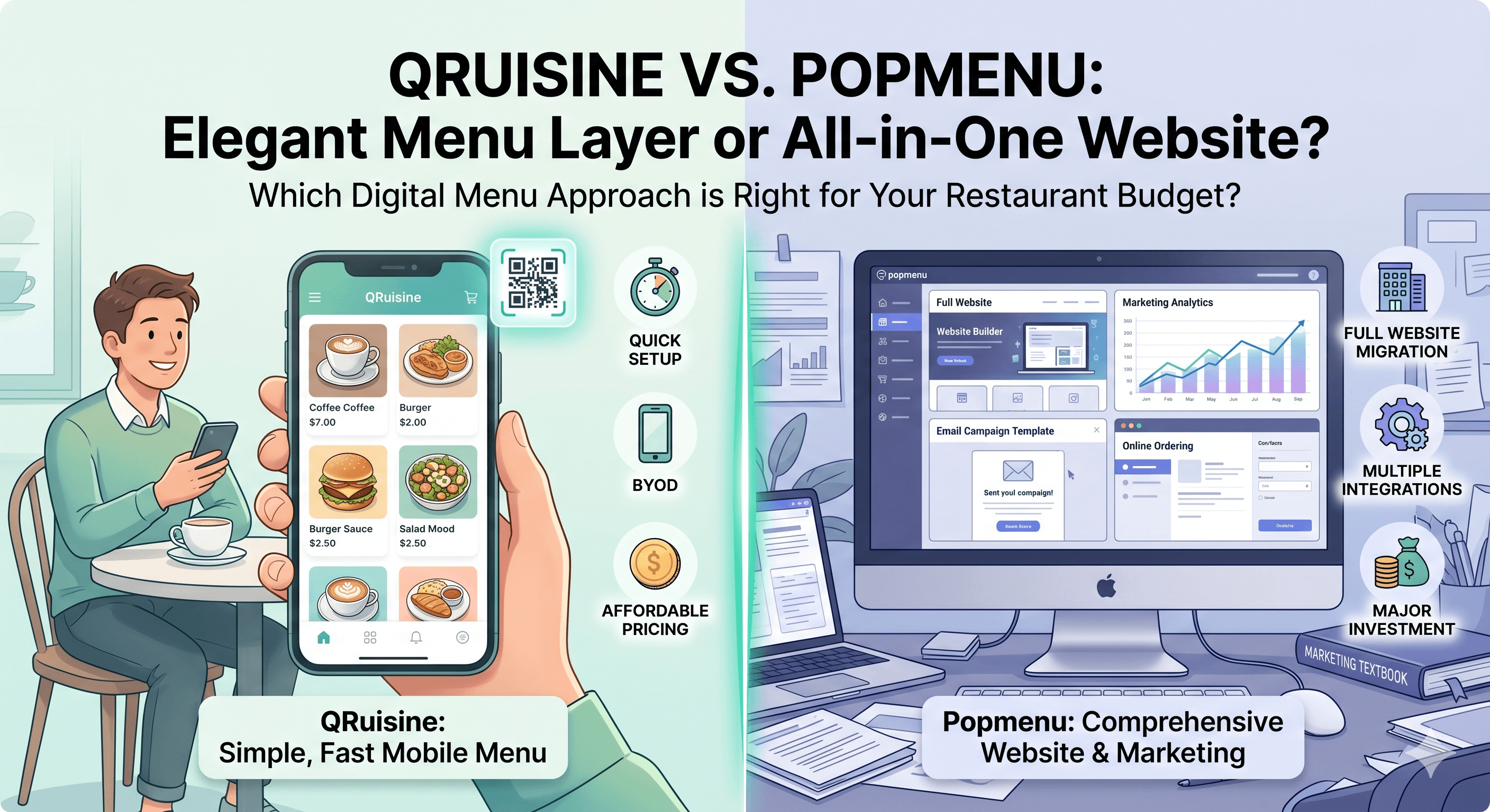 QRuisine vs. Popmenu: Affordable Menu or Full Marketing Suite?